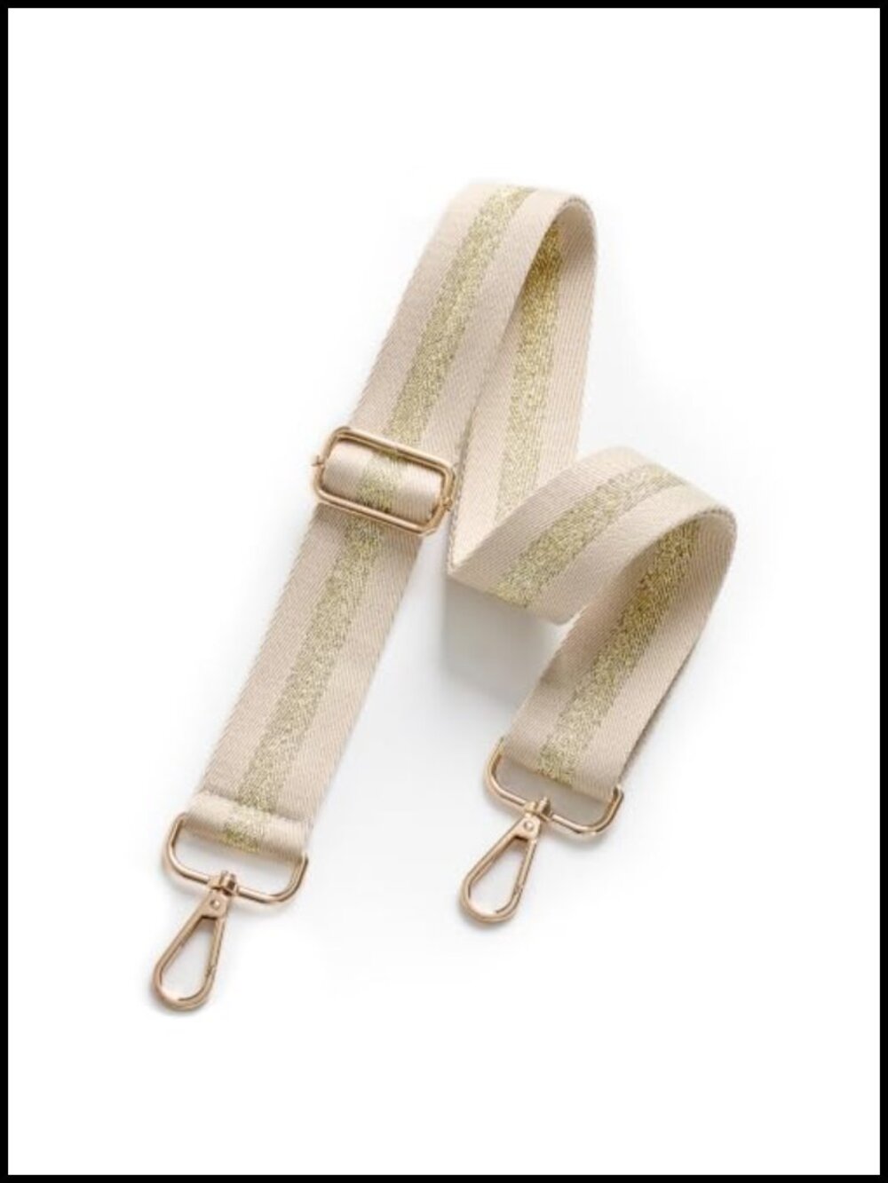 Metallic Thread Woven Purse Strap Replacement Adjustable Crossbody Bag Strap